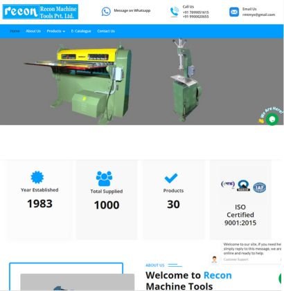 SEO Project - Recon Machine Tools Pvt. Ltd. - Machinery for Metal Cans, Closures & Steel Drums Manufacturer and Supplier